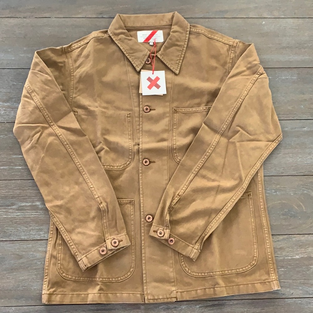 BEST MADE CO Chore Jacket- Herringbone , Coat Acorn - New NWT